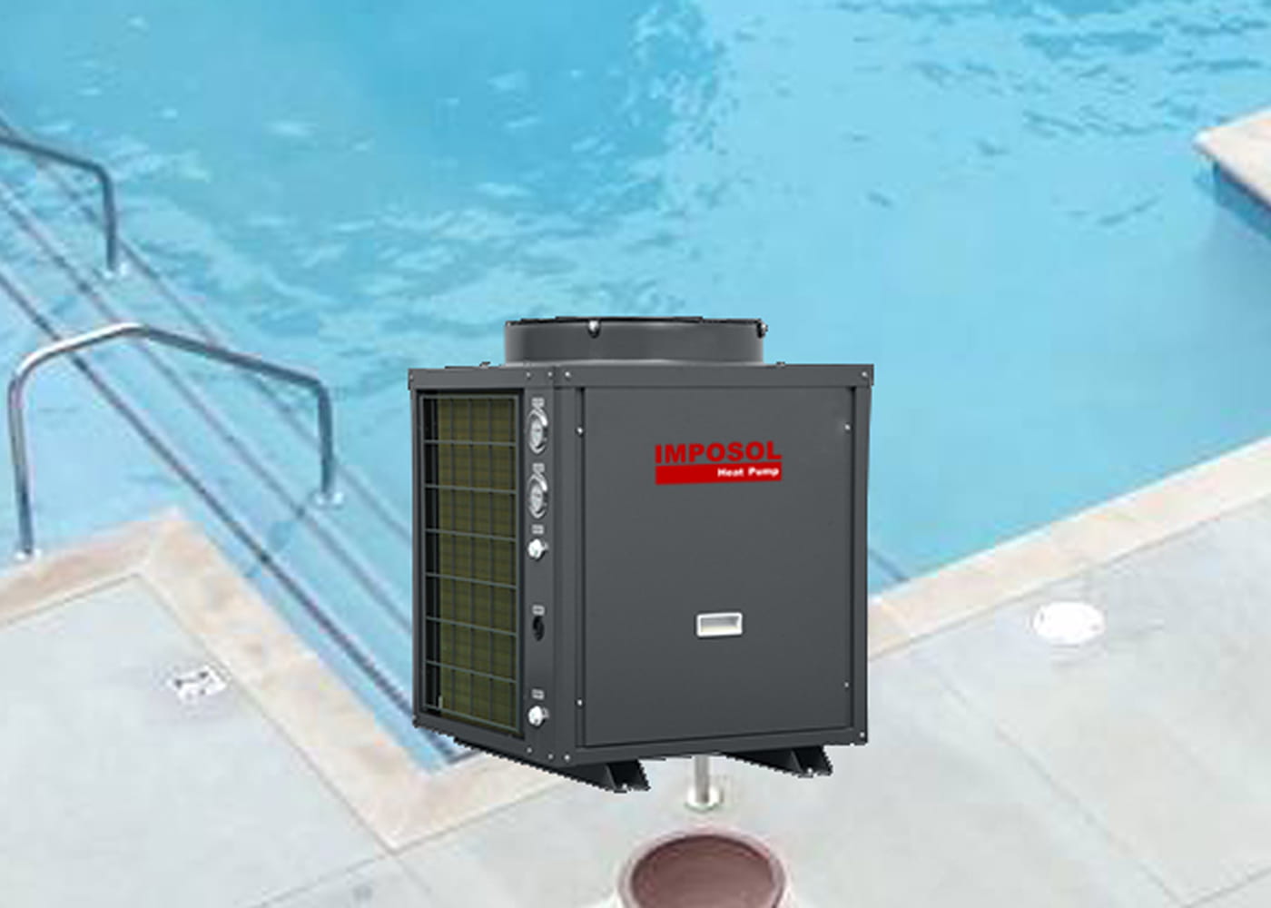 Pompe à chaleur air-eau commerciale à vitesse fixe de 15 kW, chauffage/refroidissement de piscine