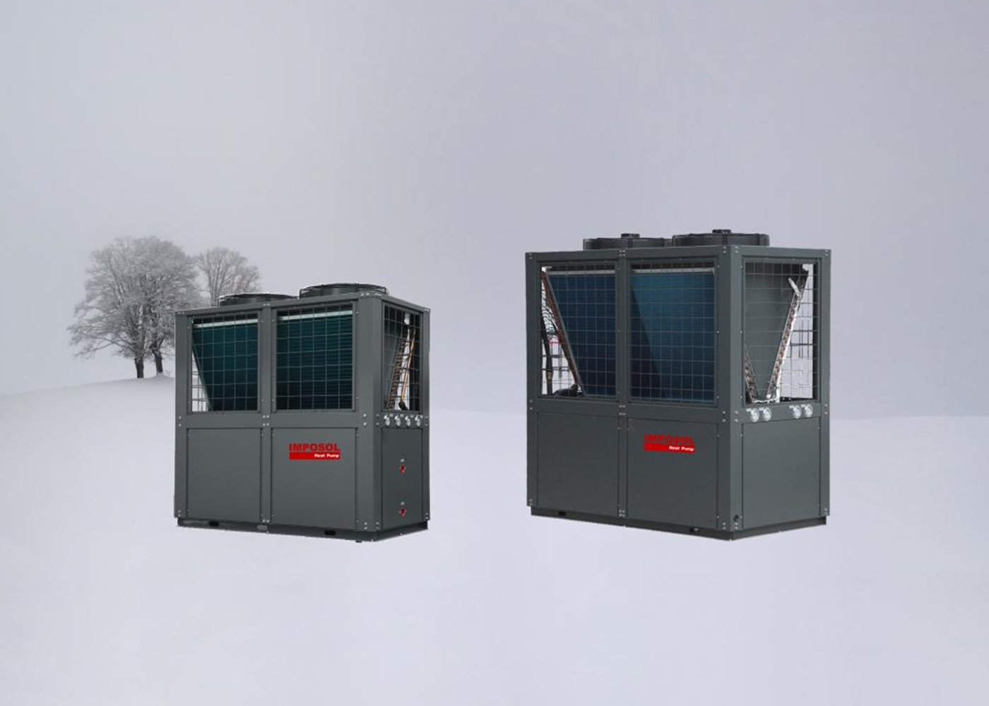 Chauffage/refroidissement par pompe à chaleur air/eau commerciale à vitesse fixe et EVI de 42 kW/58 kW