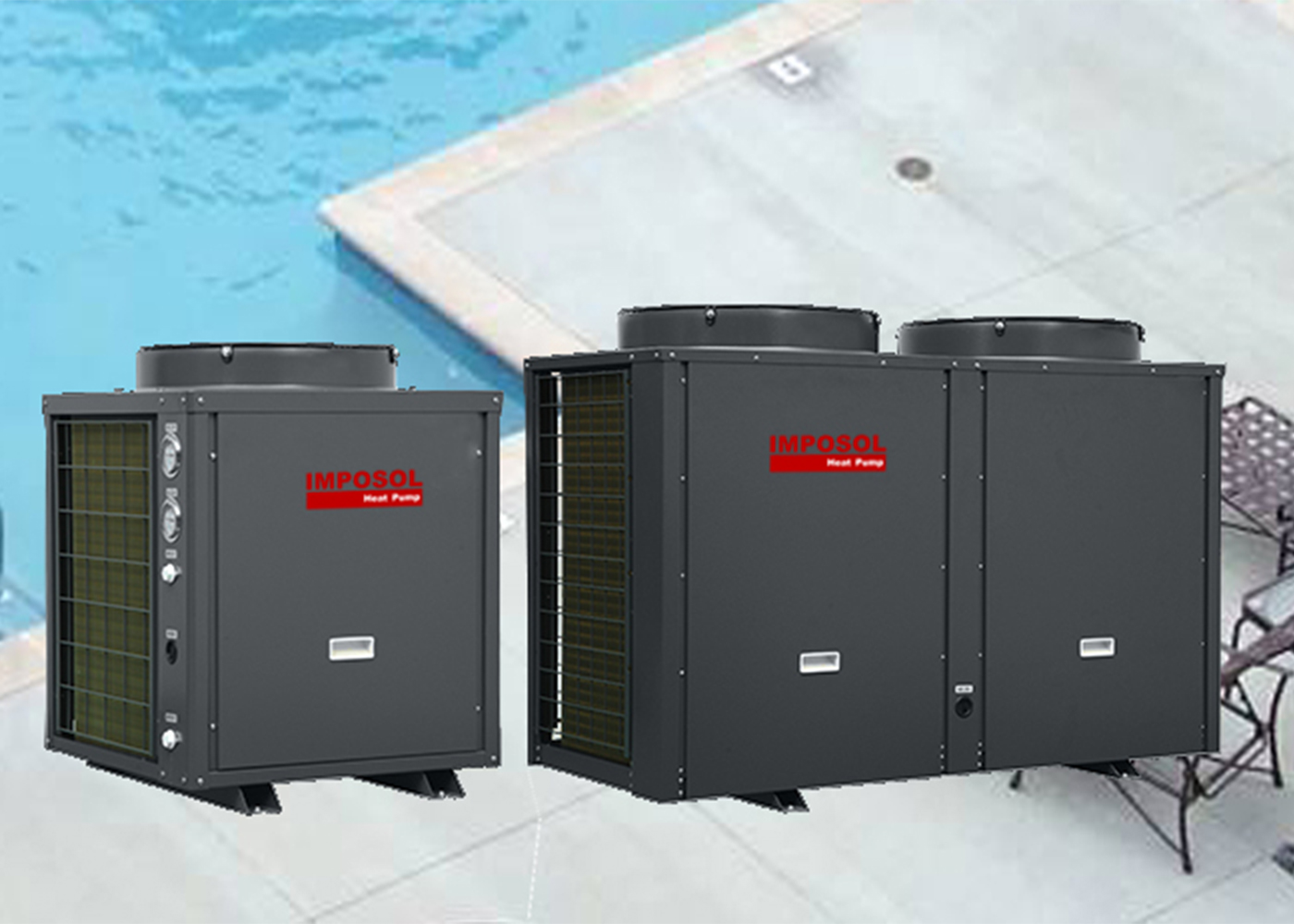 Pompe à chaleur air-eau commerciale à vitesse fixe de 20 kW/40 kW, chauffage/refroidissement de piscine